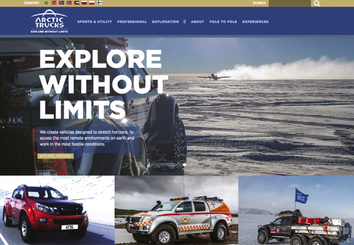Julian Roberts Creative Marketing and Communications, Work, Arctic Trucks
