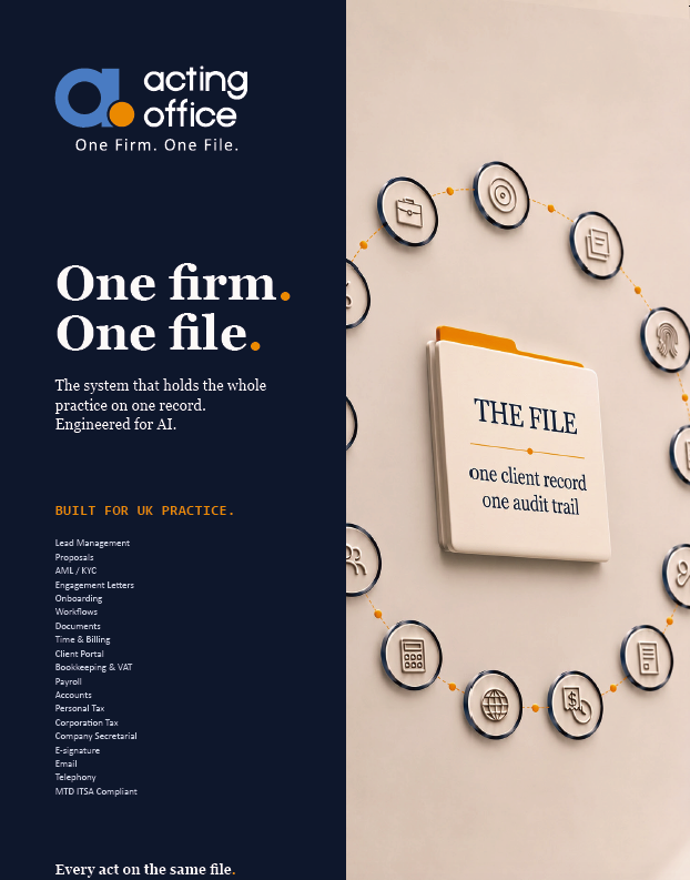 Acting office Brochure Cover